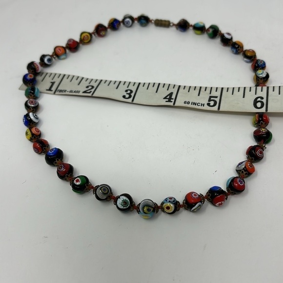 handmade necklace with glass stones worked in Venice Italy - Picture 9 of 10